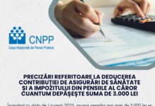 Noi precizări privind CASS-ul și impozitul pe pensii
