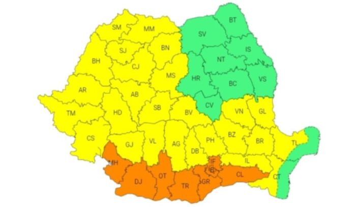 Codul galben de caniculă, prelungit în Gorj până mâine dimineață