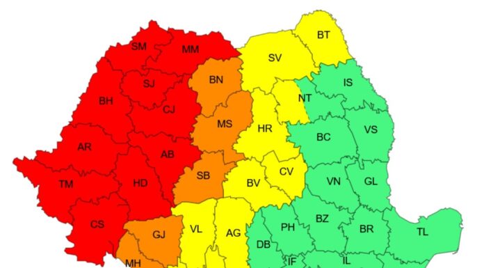 Cod portocaliu de vijelii în Gorj