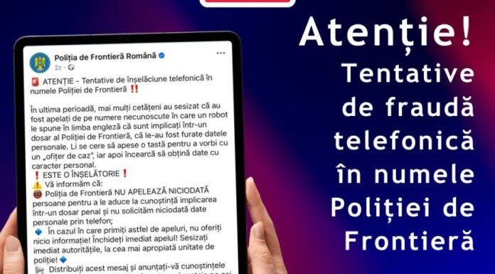 Tentative de fraudă în numele Poliției de Frontieră