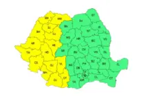 Joi, cod galben de caniculă