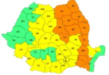 Cod galben de vreme rea pentru nordul județului Gorj