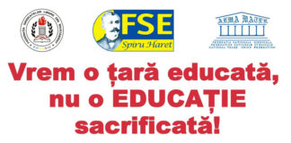 Sindicaliștii din Sănătate și Educație, protest în fața Parlamentului