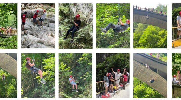 Ziua Justiției, marcată cu adrenalină. Judecători și grefieri au coborât în rapel, alături de Salvamont Gorj
