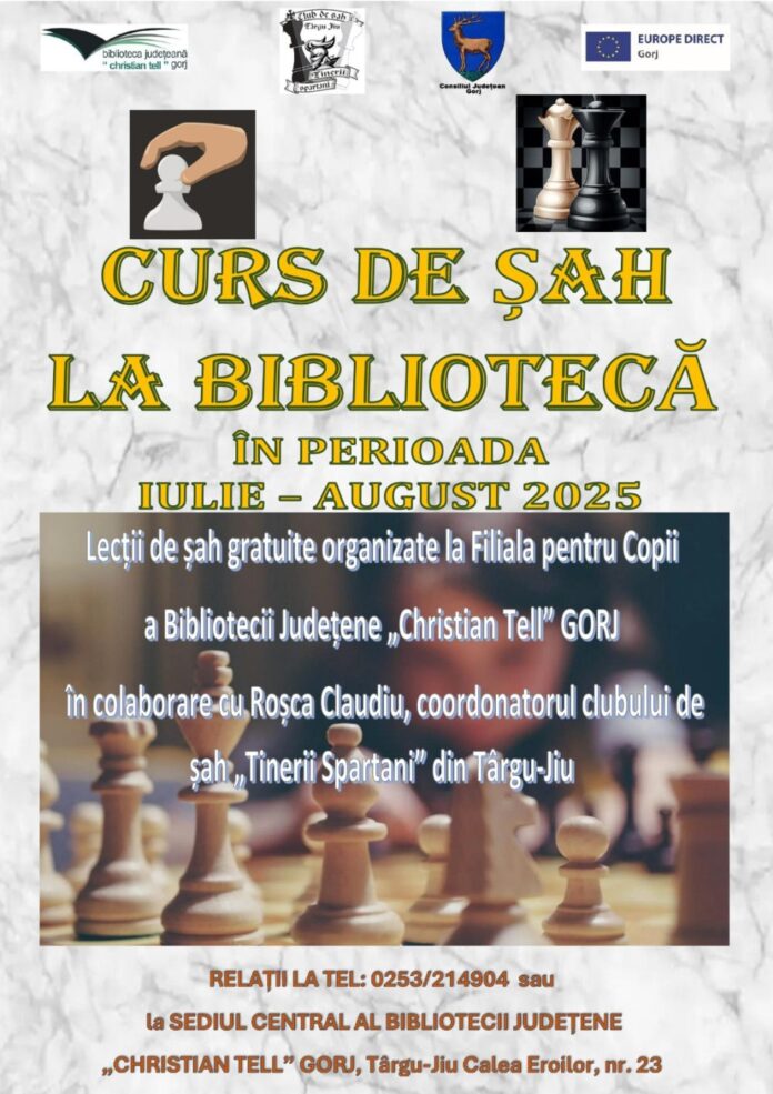 Ateliere de șah și pictură la Biblioteca ”Christian Tell”