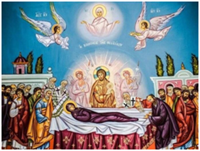 Taina adormirii şi a înălţării la cer a Maicii Domnului – Credinţa noastră ortodoxă consideră că Maica Domnului, după sfânta sa adormire, în cea de-a treia zi a înviat şi a fost înălţată cu trupul său la ceruri, la fel ca Iisus Hristos!