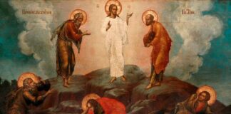 Minunea negrăită a Praznicului «Schimbarea la Faţă a Domnului» – ,,Schimbatu-Te-ai la Faţă în munte, Hristoase Dumnezeule, arătând ucenicilor Tăi Slava Ta, pe cât li se putea. Strălucească şi nouă, păcătoşilor, lumina Ta cea pururea fiitoare, pentru rugăciunile Născătoarei de Dumnezeu, Dătătorule de lumină, slavă Ţie”!