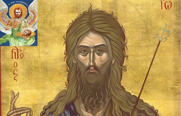 Sfântul Arsenie Boca l-a pictat pe Sfântul Ioan Botezătorul – ,,O, Mergătorule înainte al Domnului și Botezătorule al lui Hristos, mari și multe sunt vredniciile date ție de la Dumnezeu, fiindcă tu de vechii proroci ai fost prorocit”!