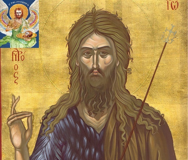 Sfântul Arsenie Boca l-a pictat pe Sfântul Ioan Botezătorul – ,,O, Mergătorule înainte al Domnului și Botezătorule al lui Hristos, mari și multe sunt vredniciile date ție de la Dumnezeu, fiindcă tu de vechii proroci ai fost prorocit”!