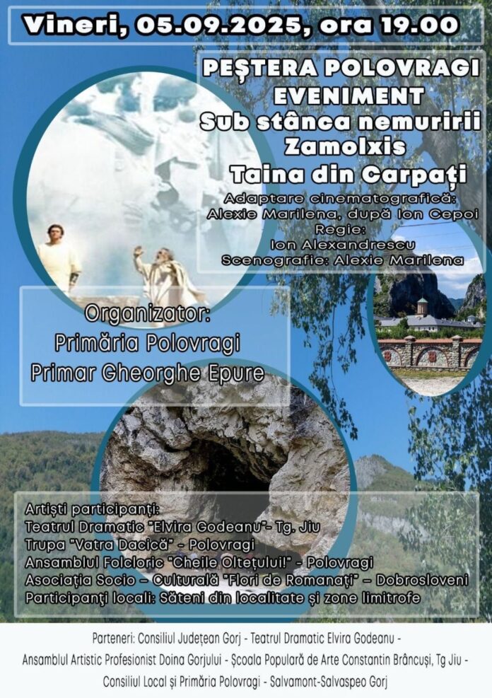 Spectacol de teatru și muzică la Peștera Polovragi