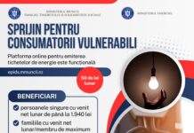 S-a deschis platforma pentru solicitarea voucherelor la energia electrică!