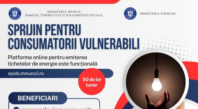 S-a deschis platforma pentru solicitarea voucherelor la energia electrică!