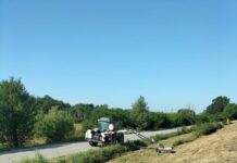 Lucrări de întreținere pe digurile din Gorj