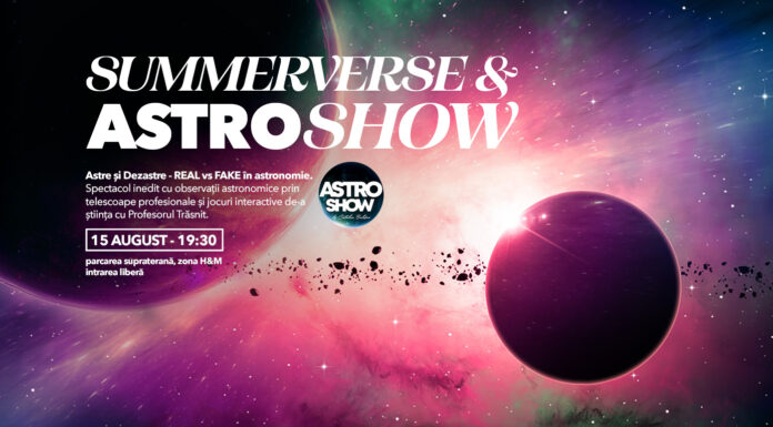 Spectacol cosmic în parcarea de la mall