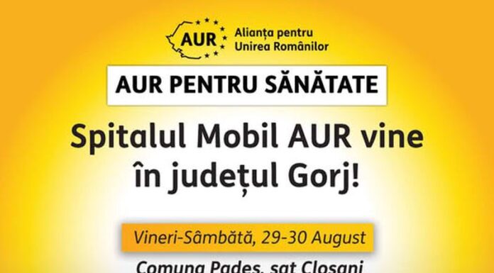 Spitalul mobil al AUR, pentru a treia oară în Gorj