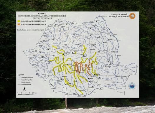 Avertizare de inundații în mai multe județe ale țării