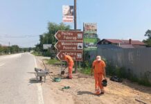 Lucrări de întreținere a semnalizării rutiere pe DN 67