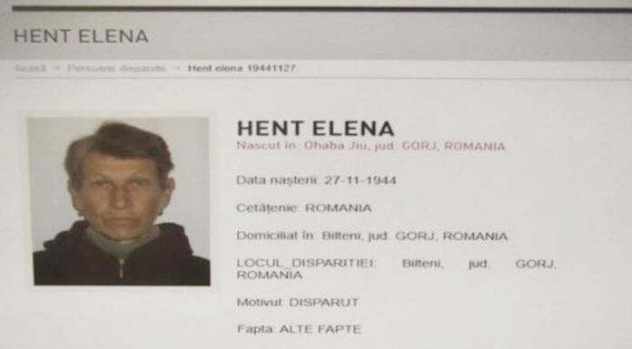 Cazul Elenei Henț din Bâlteni. Încă dispărută, deși dovezile o confirmă moartă