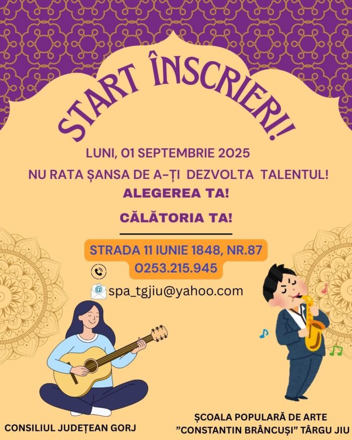 Start înscrieri la Școala Populară de Arte!