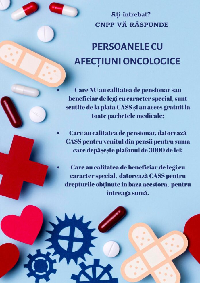 CNPP clarifică plata CASS pentru pensionarii cu afecțiuni oncologice