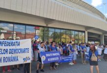 Un nou protest sindical la Târgu Jiu