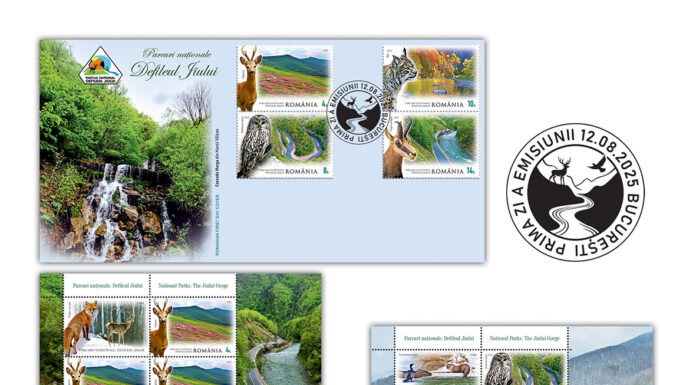 Defileul Jiului prinde viață pe timbre