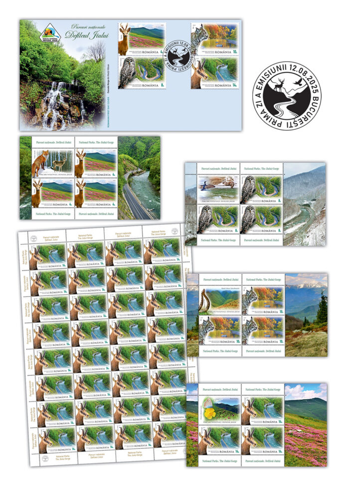 Defileul Jiului prinde viață pe timbre