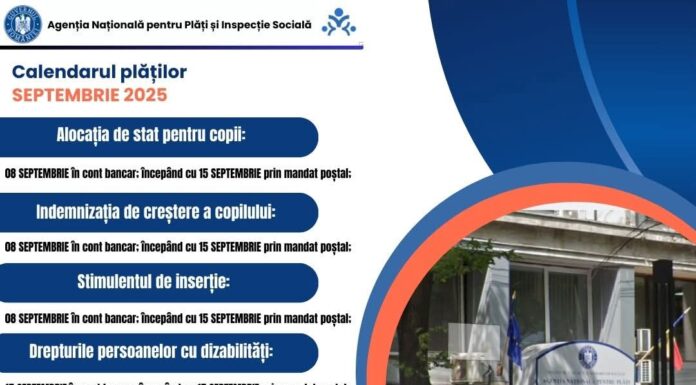 Septembrie 2025: când primesc beneficiarii drepturile sociale