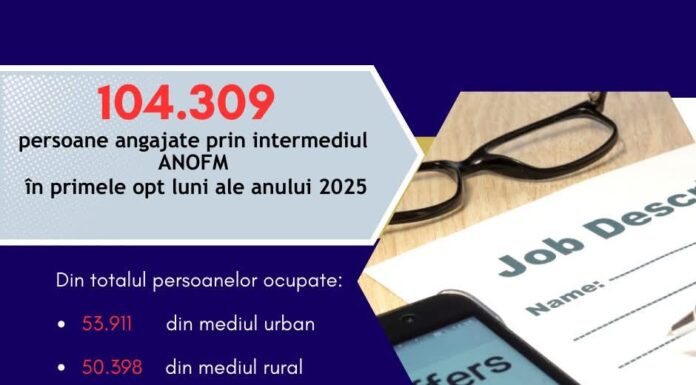 ANOFM: Peste 100.000 de persoane și-au găsit un job
