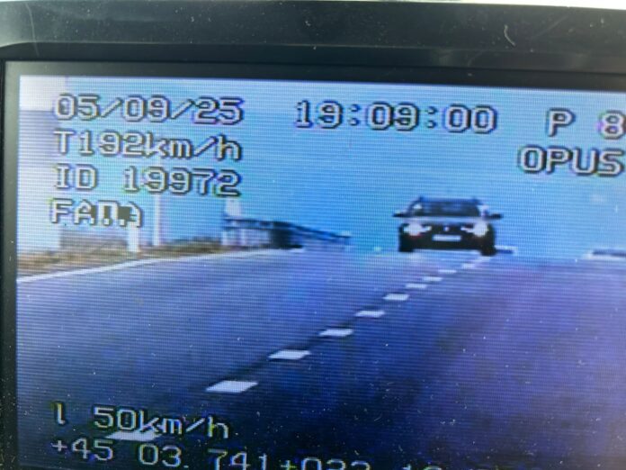 FOTO: Viteza uluitoare cu care a fost prins un șofer varianta ocolitoare a municipiului Târgu-Jiu