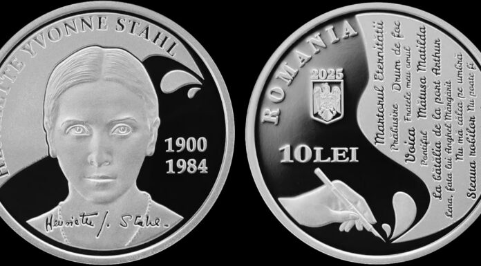 BNR lansează o monedă din argint dedicată scriitoarei Henriette Yvonne Stahl