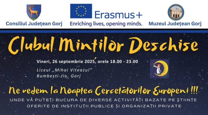 Muzeul Județean Gorj participă la Noaptea Cercetătorilor Europeni