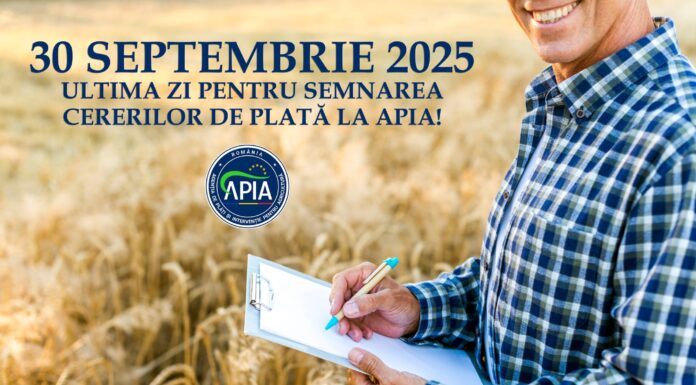 30 septembrie, ultima zi pentru semnarea cererilor de plată la APIA