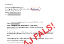 ATENȚIE! Noi mesaje false în numele ANAF