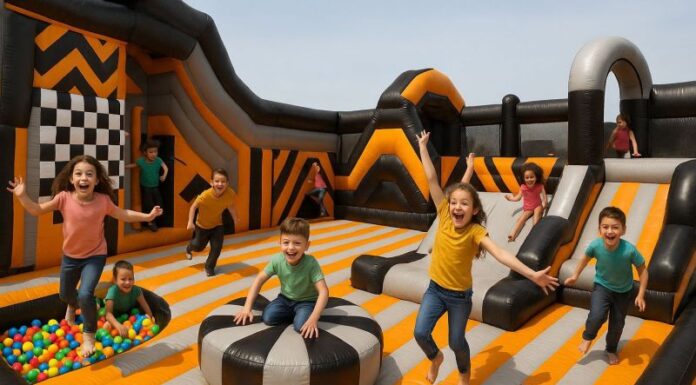 Parc unic în România, pentru copii și adulți, deschis la Bălești: ,,Este locul unde distracția prinde viteză! Vino să sari, să te joci și să zâmbești!”