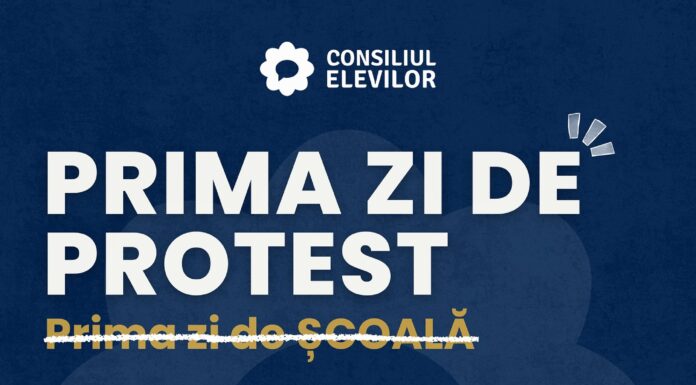 Banderole albe în prima zi de școală