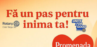 Zâmbește, mergi, câștigă! Rotary Târgu Jiu te invită la „Promenada Inimilor”