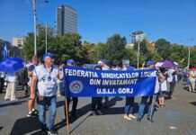 Zeci de profesori gorjeni au scandat la București