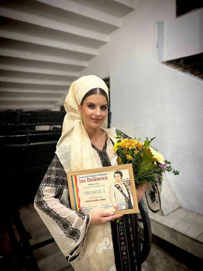 Gorjeanca Simina Popescu, premiul I la Festivalul Național „Ion Dolănescu”