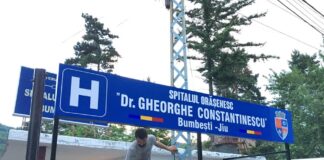 Scară exterioară pentru situații de urgență la spitalul din Bumbești-Jiu