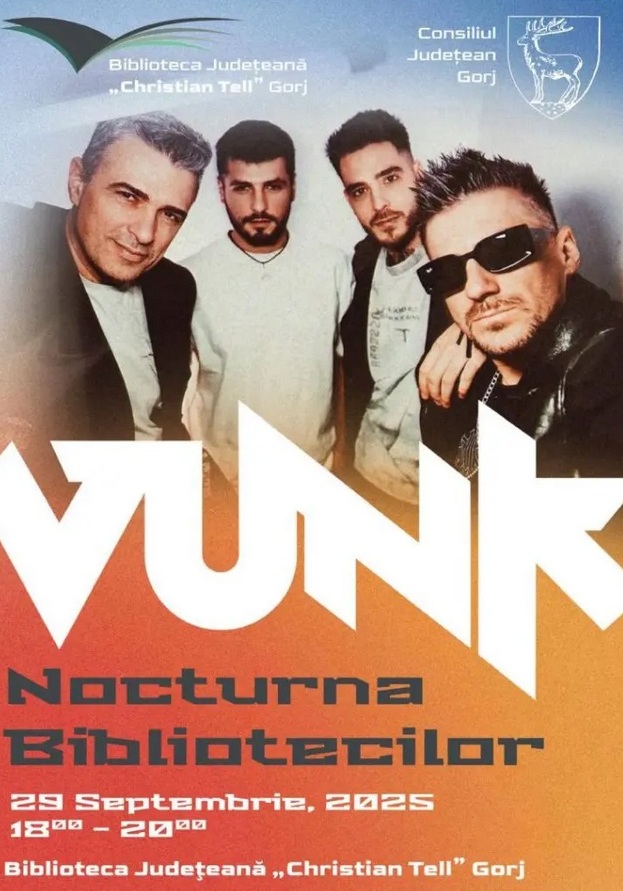 Trupa VUNK, la NOCTURNA BIBLIOTECILOR din Târgu-Jiu!