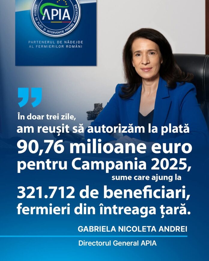 APIA: Campania 2025 – Plăți record în doar trei zile