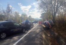 FOTO: Accident între o ambulanță și un autoturism! Jandarmii gorjeni au intervenit imediat