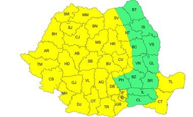 Codul galben de vânt a fost prelungit