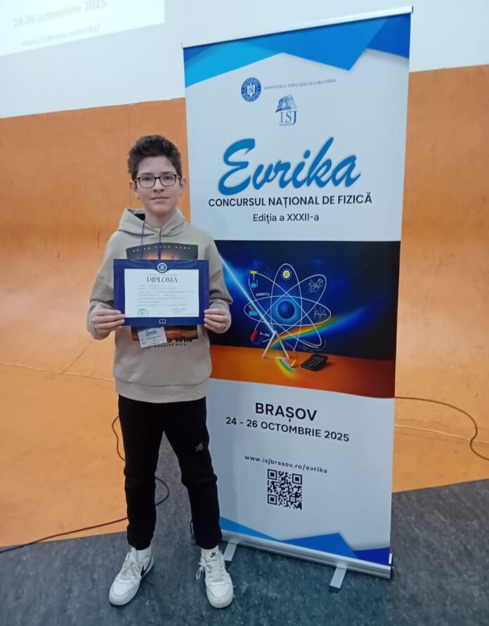 Elev gorjean premiat la Concursul Național de Fizică „Evrika”