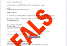 Mesaje false în numele ANAF