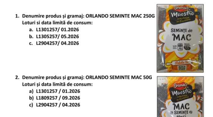 34 de magazine Profi din Gorj retrag două produse cu depășiri a limitei de alcaloizi de opiu