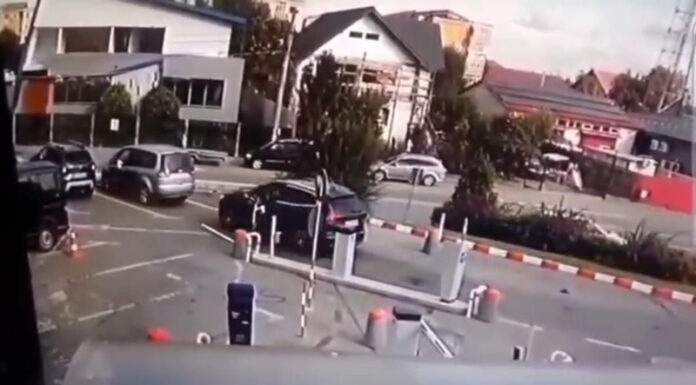 VIDEO: Tamponare spectaculoasă în Târgu-Jiu