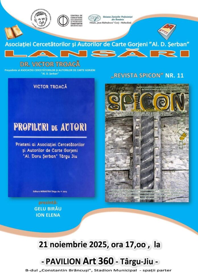 Victor Troacă, un apropiat colaborator al ziarului „Gorjeanul”, își lansează astăzi cel mai recent volum