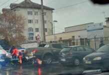 FOTO: Accident în Târgu-Jiu